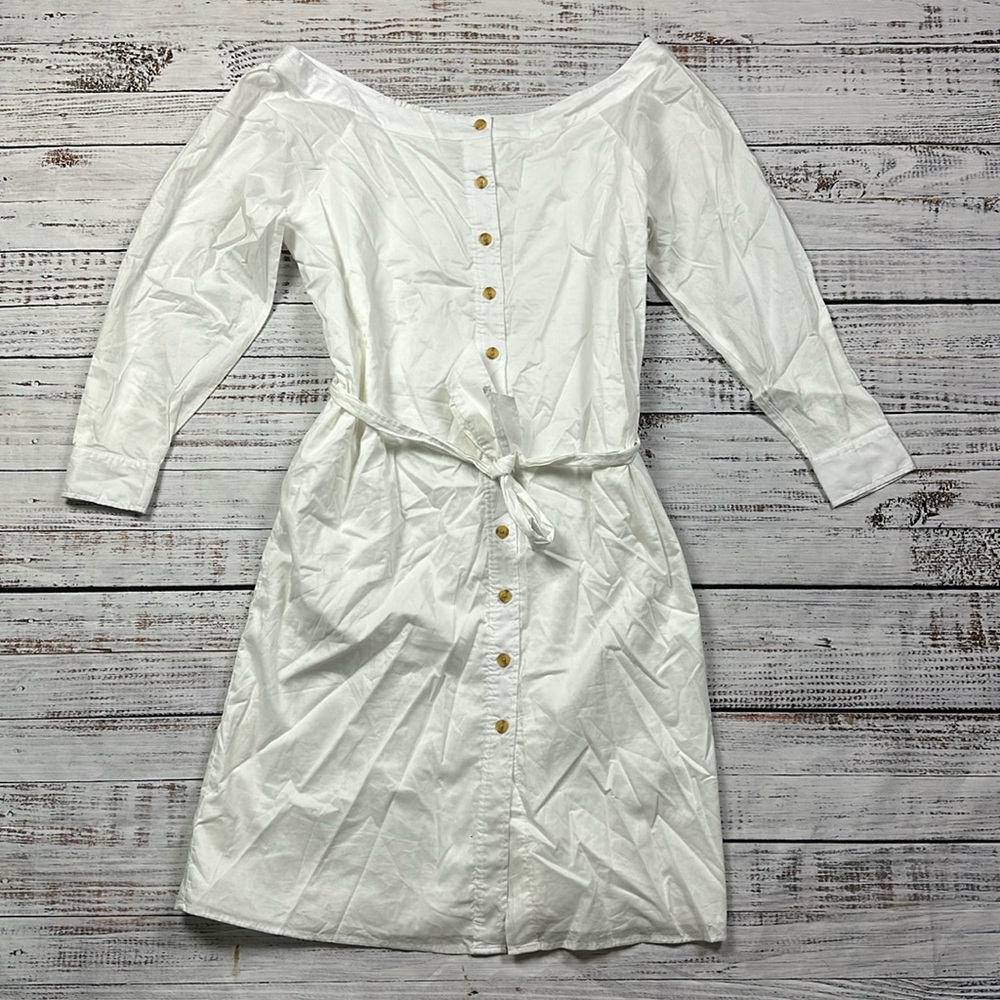 Banana republic off shoulder button down midi dress size xl